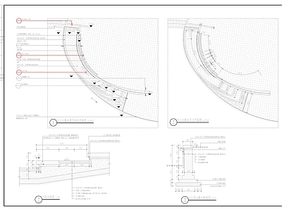景观节点 水景剖面 跌水景墙 水景 施工图