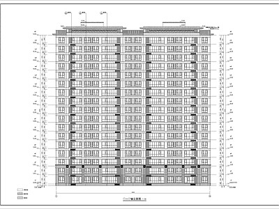 新中式住宅楼建筑 新中式 高层住宅 17层 住宅建筑 施工图