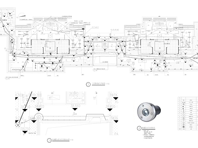 现代屋顶花园 园给排电气 电气 园水电图 露台水电图纸 施工图