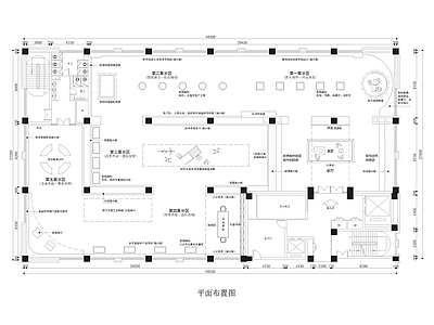 现代展厅 企业发展 平面 施工图