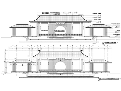 新中式亭子 凉亭 施工图