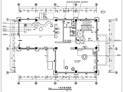 现代办公室 接待大厅企业展厅 施工图