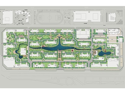 景观平面图 住宅地产景观 创意景观方案 彩平图 施工图