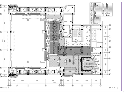 现代自助餐厅 自助餐区装修施工 施工图