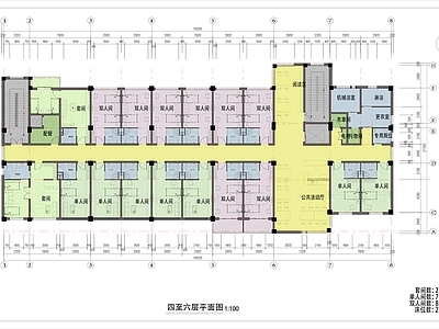 现代其他建筑 多层养老建筑 小型养老院 社区养老建筑 施工图