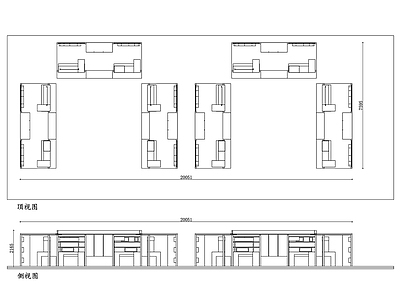 现代农贸市场建筑 街头集市街头集市 市集 街边市场 露天市场 街头摊位 施工图