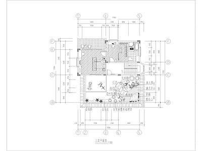 现代屋顶花园 园景观 施工图