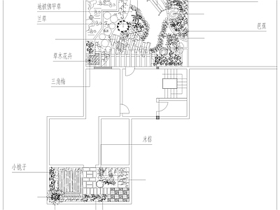 现代屋顶花园 园景观 施工图