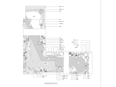 现代屋顶花园 园景观 施工图