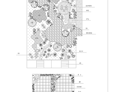 现代屋顶花园 园景观 施工图