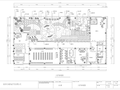 现代屋顶花园 园景观 施工图