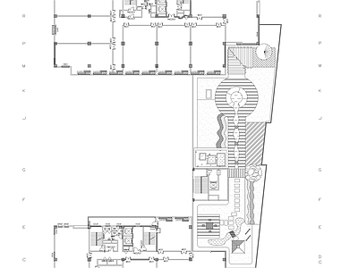 现代屋顶花园 园景观 施工图