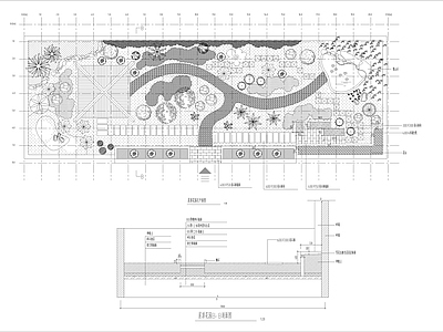 现代屋顶花园 园景观 施工图