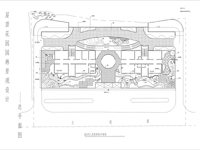 现代屋顶花园 园景观 施工图