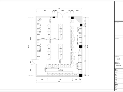 现代其他商业空间 药店 药店平面布局图 施工图