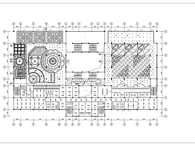 现代食堂 大学餐厅室内装修 施工图