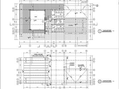 现代廊架 二级驿站t3 公园驿站t3 施工图