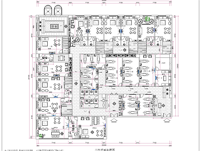 现代茶馆 两层茶楼 施工图