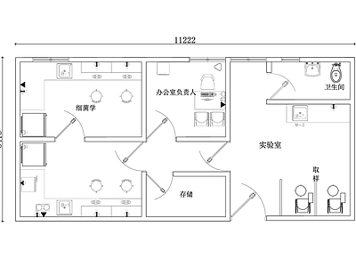 现代工作室 设备 工作台 环境 布局 施工图