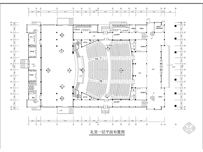 现代报告厅 大学生礼堂室内装 施工图