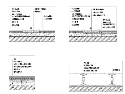 现代新中式地面节点 路面节点 槛石节点 通用节点 木地板节点 地砖节点 施工图