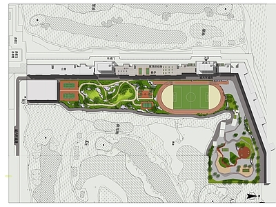 景观平面图 体育运动广场 操场 现代创活动方案 乒乓羽毛球场地设 施工图