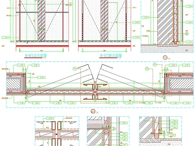 现代门节点 剖面 节点图 表设计 工装 大样 施工图