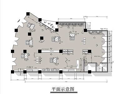 现代展厅 全屋定制展厅 定制展厅 施工图