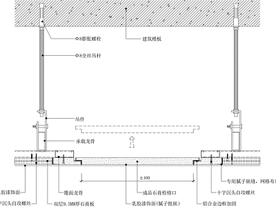 建筑工程节点 天成品检修口 施工图