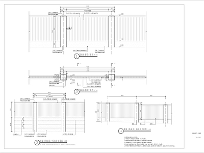 景观节点 围墙 结构配筋 施工图