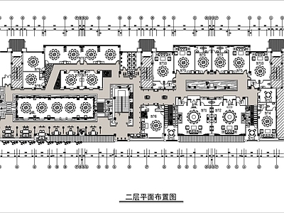 现代酒店 餐厅 公区 大堂 施工图