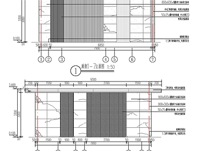 现代新中式廊架 铝廊架 会廊架 施工图