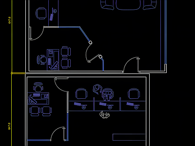 现代其他商业空间 旅行社平面 施工图