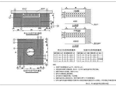 给排水节点详图 雨水口检查井加固 雨水口加固平面图 检查井周边加固图 施工图