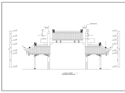 现代古建 古建牌坊结构建筑 施工图