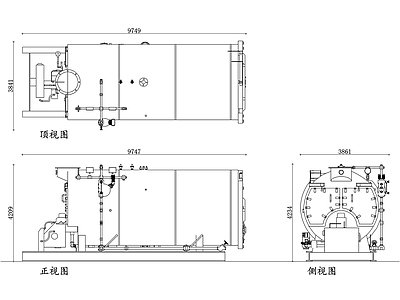 现代酒店 蒸汽锅炉 工业锅炉 燃气锅炉 蒸汽发生器 锅炉设备 施工图