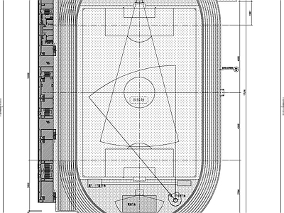 现代其他建筑 室外运动风雨操场 羽毛球场 施工图