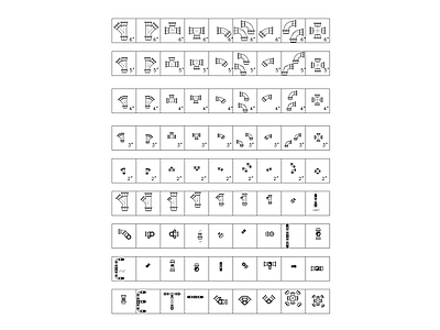 现代五金管件 PVC管道合集 PVC管道集合 PVC管道系统 PVC管道配件 PVC管道设计 施工图