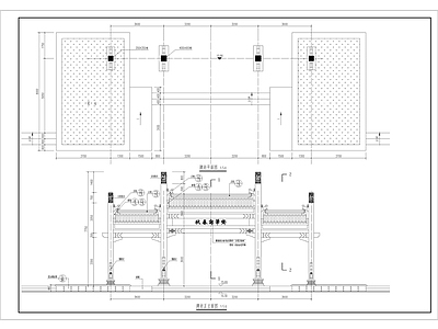 中式景墙图库 牌坊 楼 施工图