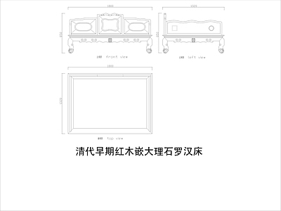 中式家具节点详图 中式平立面图块 施工图