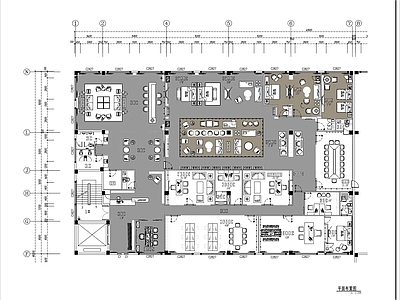 现代整体办公空间 装饰设计公司办公 展厅 施工图