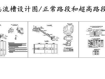 给排水节点详图 路堤急流槽设计图 路堤坡面急流槽 路堤急流槽节点图 施工图