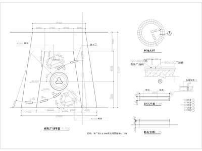 现代树池图库 坐凳图库 施工图