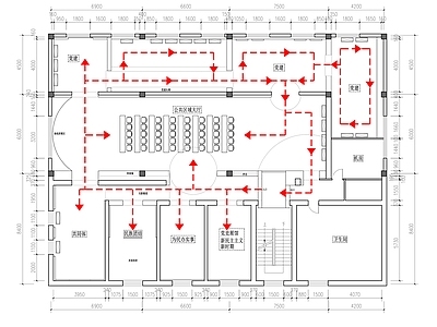 现代其他文化空间 社区展厅布置图 施工图