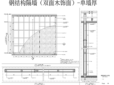 现代墙面节点 墙体通用大样 施工图