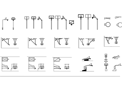 现代其他休闲娱乐空间 篮球架 篮球架设计 设施 室外篮球架 篮球架尺寸 施工图