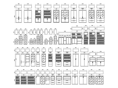 现代整体办公空间 木质办公室文件柜 实木文件柜 办公室储物柜 木制文件柜 文件储物柜 施工图