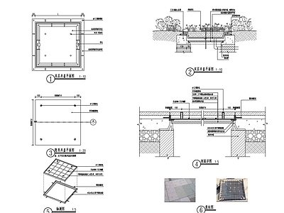 景观节点 井盖做法详图 施工图