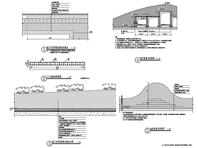 景观节点 地下车库顶板 架 施工图