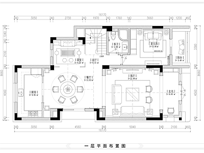 现代整体家装空间 大平层 240平家装平面 施工图